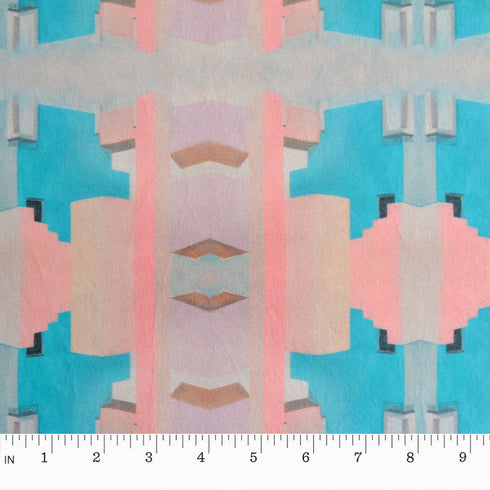 Muralla Roja Coral Blue Cotton